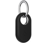 Meliya Custodia per Samsung Galaxy SmartTag2, Silicone Custodia per Samsung Smart Tag 2 (2023) con Portachiavi, per Portabagagli Zaino Pet (Nero)