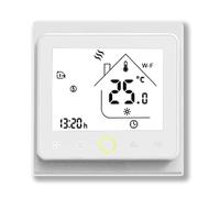 MelkiSmart Wi-Fi Thermostat - Serie 002 Termostato Touchscreen Programmabile per Raffreddamento a 2 Tubi/4 Tubi/Riscaldamento a Caldaia Compatibile con Alexa, Google Home e IFTTT