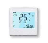 MelkiSmart Wi-Fi Thermostat - Serie 1000 Termostato Touchscreen Programmabile per Riscaldamento ad Acqua/Elettricità/Caldaia/2 Tubi/4 Tubi di Raffreddamento Compatibile con Alexa, Google Home e IFTTT