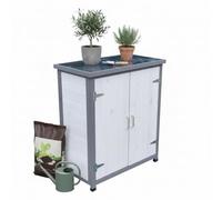 Melko Armadio da giardino, bianco/grigio, con 2 ante