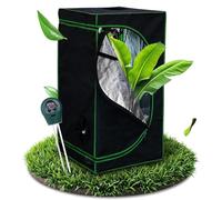 Melko - Growbox 100 x 100 x 200 cm Set con misuratore 3 in 1 - Tenda da coltivazione a prova di luce e impermeabile in tessuto extra resistente con pellicola interna riflettente - Growtent tenda da
