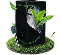 Melko - Growbox 120 x 90 x 145 cm Set con misuratore 3 in 1 - Tenda luminosa e impermeabile in tessuto extra resistente con pellicola interna riflettente - Growtent tenda per colture idroponiche per
