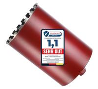 Melko Punta diamantata, diametro 220 mm, lunghezza utile 400 mm | Attacco filettato da 1 1/4", adatto per foratura a umido e a secco, per granito, cemento armato, muratura e pietra naturale