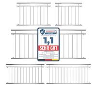 Melko Ringhiera per balcone in acciaio inox, balcone francese, 90 x 184 cm, ringhiera per terrazza V2A ringhiera per finestra esterna