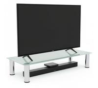 Melko - Ripiano in vetro per TV, rialzo per schermo, supporto per monitor, supporto per notebook, rialzo per televisore, portata fino a 30 kg