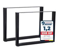 Melko - Set di 2 gambe per tavolo, 100 x 72 cm, base per tavolo in stile industriale, gambe per mobili in design industriale, inclusi proteggipavimento