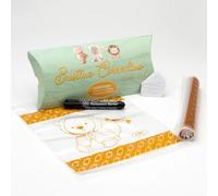 MELLA KIDS - Bustine Corredino Neonato Ospedale Grandi (Kit da 6) Sacchetti Cambio Neonato Ospedale, Asilo Nido, Accessorio Lista Nascita Bebè, Trasparenti con Etichette e Pennarello (Beige)