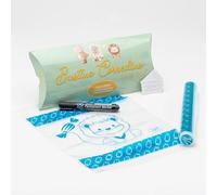 MELLA KIDS - Bustine Corredino Neonato Ospedale Grandi (Kit da 6) Sacchetti Cambio Neonato Ospedale, Asilo Nido, Accessorio Lista Nascita Bebè, Trasparenti con Etichette e Pennarello (Azzurro)