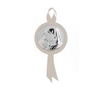 Mella Kids - Capoculla Neonato Regalo per Nascita Bimba Bimbo, Medaglione Culla Neonato, Coccarda per Carrozzina Portafortuna Neonato, Disponibile in Due Disegni e Vari Colori (Madre Neutro)