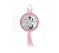 Mella Kids - Capoculla Neonato Regalo per Nascita Bimba Bimbo, Medaglione Culla Neonato, Coccarda per Carrozzina Portafortuna Neonato, Disponibile in Due Disegni e Vari Colori (Madre Rosa)