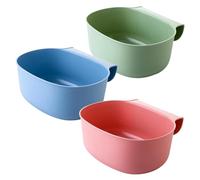 Melldrry Contenitore Rifiuti Cucina da Appendere - Set 3X Vaschetta Raccolta Scarti Organico - Contenitori Umido Pensili - Rosa/Blu/Verde - capacità 3 L