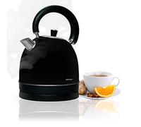 Mellerware - Bollitore elettrico in acciaio inox Spring! 2200W | 1,8L | 0-100ºC Riscaldamento rapido <3min | Indicatore livello acqua | Base 360º | Senza BPA | Design elegante e moderno | Nero