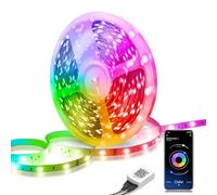 Mellex Led Striscia, Strisce Led 15 Metri Luci Led Camera da Letto Bluetooth RGB con Telecomando, App Controllato, Cambia Colore con la Musica Decorazioni Camera da Letto, Cucina, Bar, Festa
