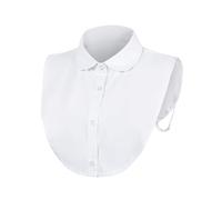 MELLIEX 1 Pezzi Colletto Staccabile Donna, Colletto Camicia Finto Elegante Falso Mezzo Camicia Colletto Bianco