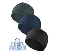 MELLIEX 3 Pezzi Sottocasco Bici Estivo, Berretto Skull cap in Seta Ghiaccio Traspirante Leggero Sottocasco Sportivo Notte per Uomo Donna