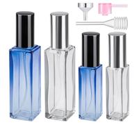 MELLIEX 4 Pezzi Vetroatomizzatore Profumo Chiaro Vuoto Porta Profumo Portatile Ricarica Profumo con Nebbia Fine per Viaggi D'affari Quotidiani, 10ml/20ml