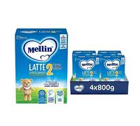 MELLIN 2 - Latte di Proseguimento in Polvere per Neonati dal 6° Mese Compiuto al 12° - 3200 grammi (4 confezioni da 800g)