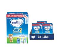 MELLIN 2 - Latte di Proseguimento in Polvere per Neonati dal 6° Mese Compiuto al 12° - Confezione da 3600 grammi (3 x 1200g)