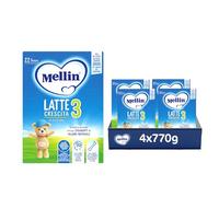 MELLIN 3 - Latte di Crescita in Polvere per Bambini - dal 1° al 2° anno - Confezione da 3080 grammi (4 pezzi da 770g)
