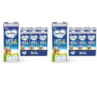 Mellin 4 - Latte di Crescita Liquido per Bambini dal 2° anno compiuto al 3° anno, Pronto all'uso - Formato Convenienza da 6 litri (6x1L) (Confezione da 2)
