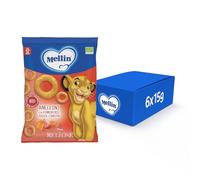 Mellin Anelli di Pomodoro, Zucca e Carota, ilReLeone, Snack Biologico,6x15g | Per Bambini dal 12° Mese Compiuto