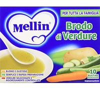 Mellin Brodo Verdure, 10 Bustine - 8 gr - [confezione da 12]