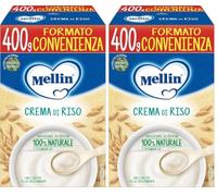 Mellin Crema di Riso, Con Vitamina B1, Formato Convenienza 400g (Confezione da 2)