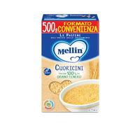 Mellin - Cuoricini - Pastina a base di Farina di Grano Tenero e Vitamina B1, per Bambini dal 5° Mese Compiuto - Confezione da 500gr