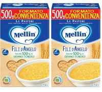 Mellin - Fili d'Angelo - Pastina a base di Farina di Grano Tenero con Calcio e Vitamine, per Bambini dal 5° Mese Compiuto - Confezione da 1000gr
