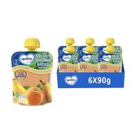 Mellin Merenda, Frutta Mista, Pera, Banana e Albicocca, 6x90g