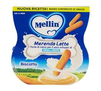 Mellin Merenda Latte e Biscotto Offerta 4 Confezioni da 200 gr