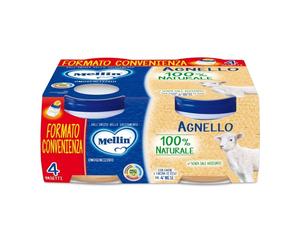 Mellin Omogeneizzato Agnello 100% Naturale, 4x80g