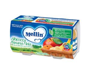 Mellin Omogeneizzato Albicocca Banana Mela 2x100 g Pappa