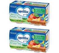 Mellin Omogeneizzato Albicocca Banana Mela 2x2x100 g Pappa