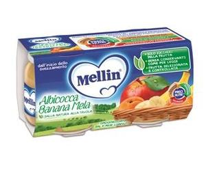 Mellin Omogeneizzato Di Frutta Albicocca Mela e Banana 2 x 100 g
