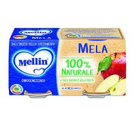 Mellin Omogeneizzato di Frutta Mela 100% Naturale - 24 Vasetti da 100 gr