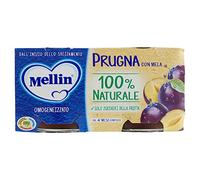 Mellin Omogeneizzato Di Frutta Prugna con Mela 100% Naturale - 24 Vasetti da 100 gr