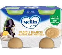 mellin omogeneizzato fagioli bianchi e melanzane 2 pezzi da 130 g