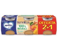 Mellin Omogeneizzato Frutta Mista 100% Naturale, 3x100g