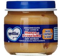 Mellin - Omogeneizzato Manzo/Prosciutto Carne/Verdure, Gr.80 (2 Pezzi)