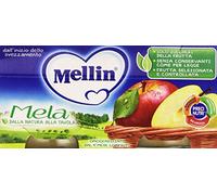 Mellin - Omogeneizzato, Mela - 12 confezioni da 2 pezzi da 100 g [24 pezzi, 2400 g]