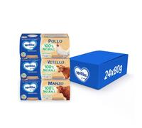 Mellin Omogeneizzato Naturale Mix Gusti Carne 24 Vasetti Da 80 Gr