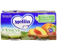 Mellin - Omogeneizzato Pesca - 12 confezioni da 2 pezzi da 100 g [24 pezzi, 2400 g]