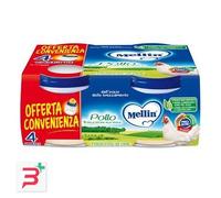 Mellin Omogeneizzato Pollo - 4 Pezzi da 80 g- Totale: 320 g