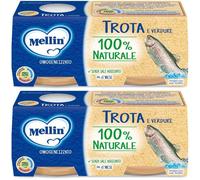 Mellin® Omogeneizzato Trota e Verdure 2 x 80 g 2x2x80 g Pappa