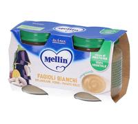 Mellin Omogenizzato Fagioli Bianchi Melanzane Porri e Patate Dolci 4x2