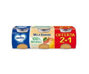 Mellin Omogenizzato Mela Banana 3x100 g Pappa