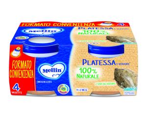 Mellin Omogenizzato Platessa 4x80 g