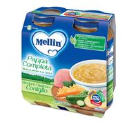 Mellin Pappa Completa Verdura Pastina e Coniglio 2x250 g Pappa