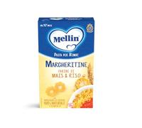 Mellin Pasta per Bimbi, Margheritine, Con Farine di Mais e Riso, 280g | 100% Naturale, Con Vitamina B1, Per Bambini dal 10° Mese